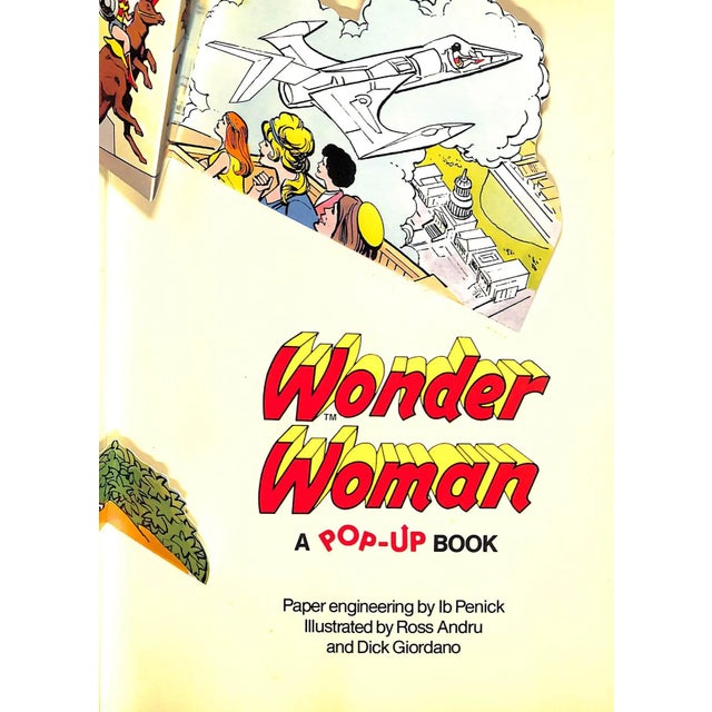 [16] pp. Random House 1980 First Edition 9 1/4" x 6 3/4" Illustrated by Ross Andru and Dick Giordano Wonder Woman pursues...