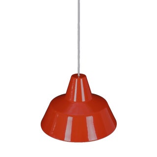 Industrial Enamel Pendant Lamp by Axel Wedel Madsen for Louis Poulsen, 1970s For Sale