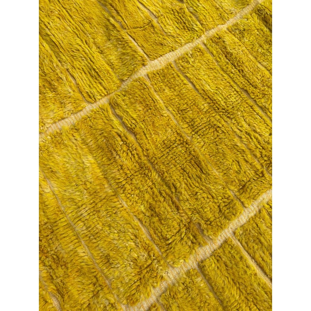 Moroccan Mustard Yellow Mrirt Rug, 2010s For Sale - Image 6 of 12