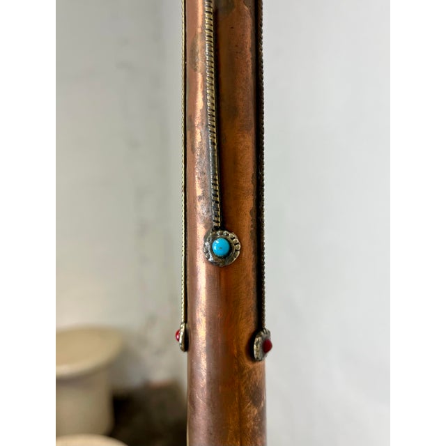 Tibetan Telescoping Long Horn Brass Copper Gems For Sale - Image 10 of 10