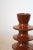 2020s Pair of Modern Handmade Brown Ceramic Candle Holders For Sale - Image 5 of 5