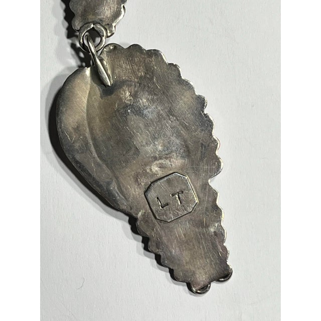 Red 1980s Zuni Inlay Cardinal Station Necklace For Sale - Image 8 of 10