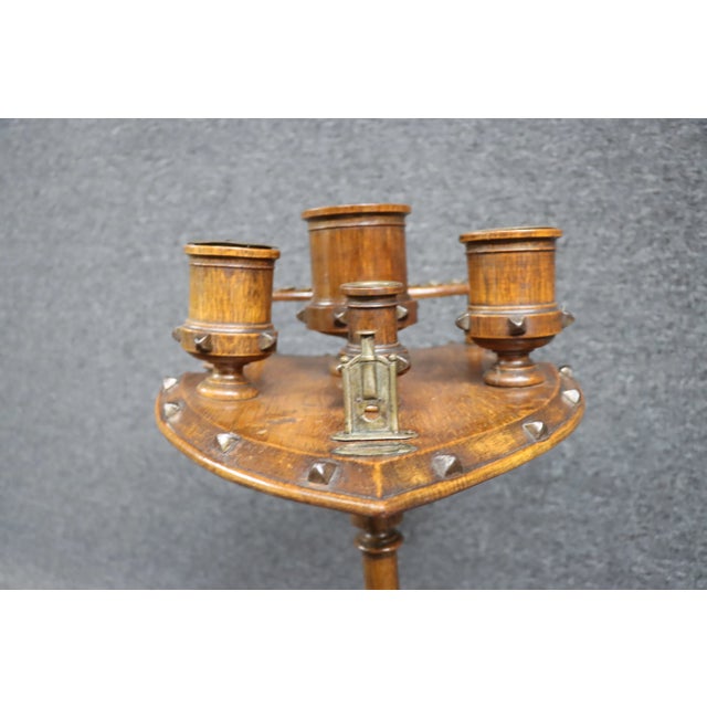 Bentwood Arts & Crafts Quarter-Sawn Oak Smokestand