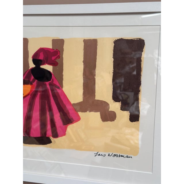 Lars Norrman, African Woman, 1950s, Lithograph, Framed For Sale - Image 6 of 18