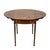Oval cross banded top over a bowed drawer raised on circular fluted tapered legs headed by paterae. Height: 27.5 in....