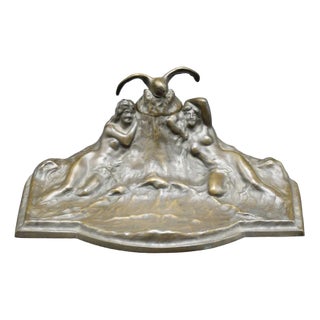 Art Nouveau Ink Stand by Carl Hjalmar Norrström for Otto Meyers Konstgjuteri, 1890s For Sale