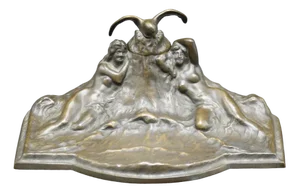 Art Nouveau Ink Stand by Carl Hjalmar Norrström for Otto Meyers Konstgjuteri, 1890s