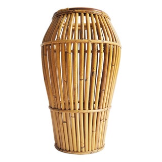 Mid-Century Modern Italian Bamboo Umbrella Stand by Franco Albini, 1960s For Sale