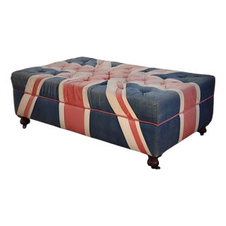 Westminster Buttoned Ottoman by Timothy Oulton Halo, 2010s For Sale