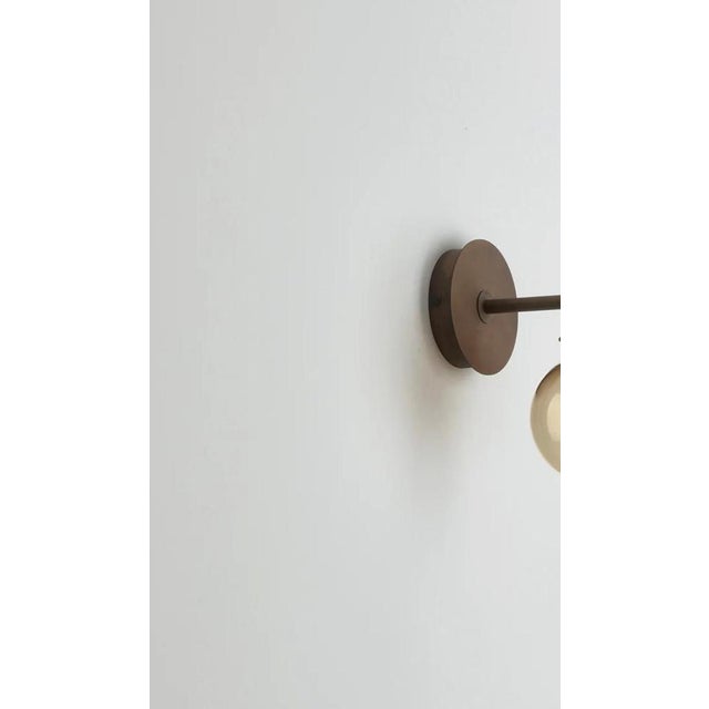 Bai a Di Di Bronze-Amber Glass Diffuser Wall Lamp by Neri and Hu for Parachilna For Sale - Image 6 of 10