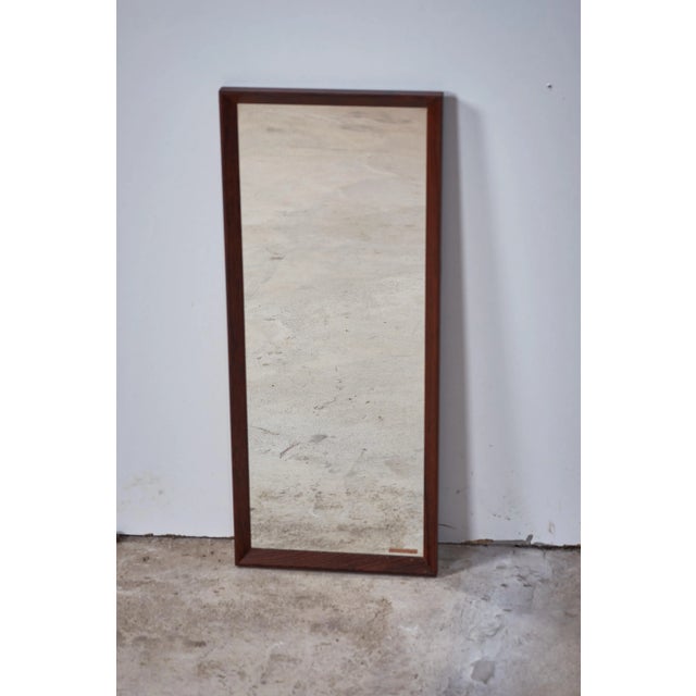 Mid-Century Danish Rosewood Frame Mirror, 1960s For Sale - Image 6 of 6