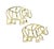 Vintage Brass Elephant Trivets, a Pair For Sale - Image 4 of 4
