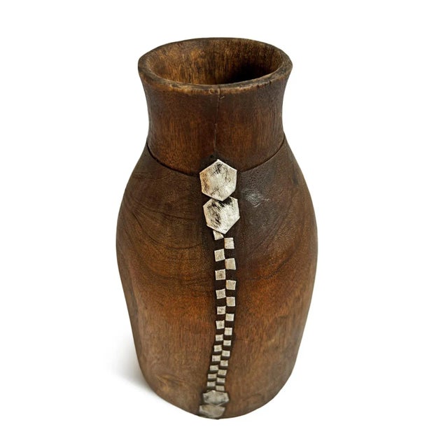 Tribal Vintage Tutsi Wood Pot For Sale - Image 3 of 7