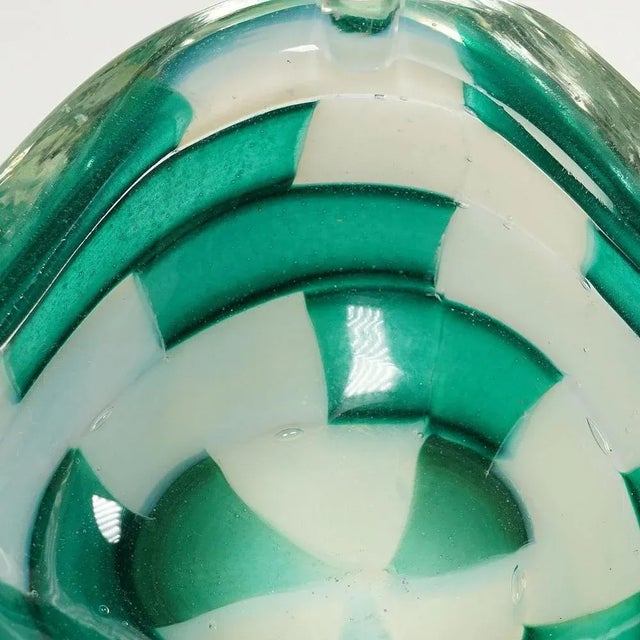 Green Vintage Murano Pezzato Art Glass Ashtray by Barovier & Toso, 1950s For Sale - Image 8 of 10