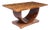 Art Deco French U-Base Dining Table in Burr Walnut, 1930s For Sale