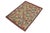 Abstract Modern Balochi Blue/Red Wool Rug - 3'4''x5'0'' For Sale - Image 3 of 11