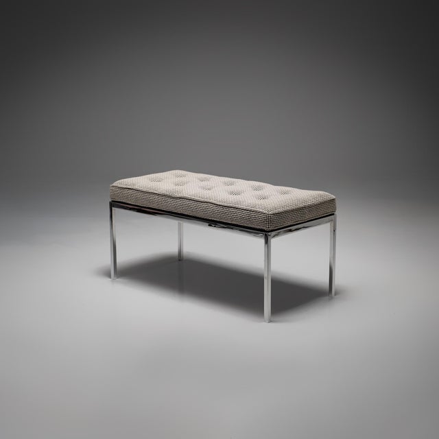 Metal Model 2530-3 2-Seater Bench by Florence Knoll for Knoll, 1960s For Sale - Image 7 of 7