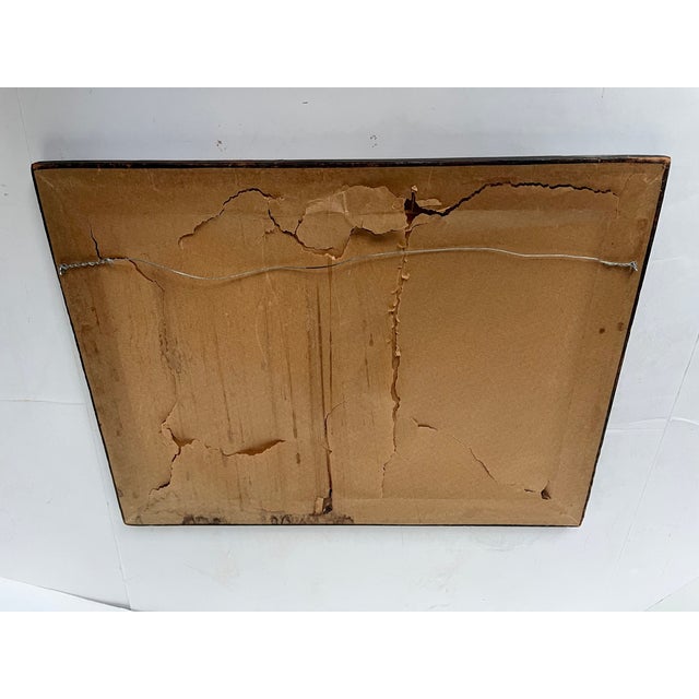 Antique Eva Hollyer Countryside Print in Burl Wood Frame For Sale - Image 9 of 9