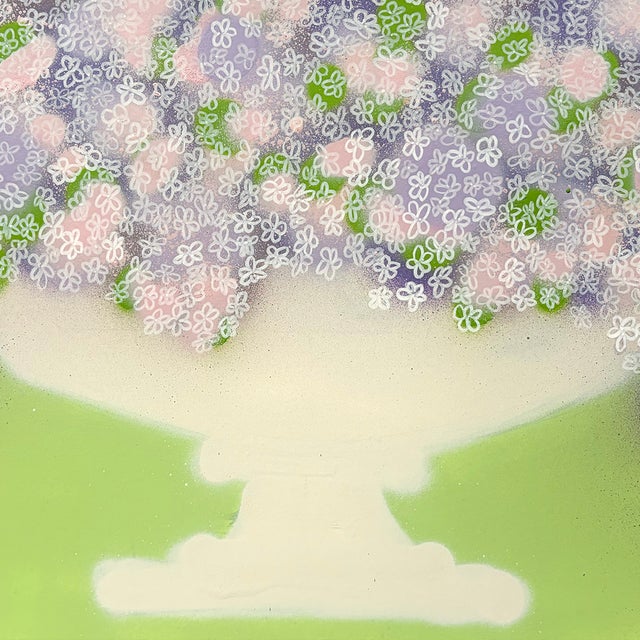 Impressionist Pink & Purple Hydrangea No. 1 Original Painting For Sale - Image 3 of 4