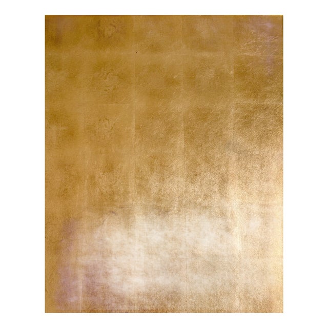 Square Tile Copper Leaf Wallpaper | Hand-Applied Genuine Metal Leaf Wallcovering For Sale