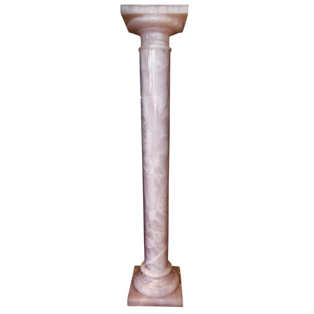 Neoclassical Pink Marble Pedestal For Sale - Image 3 of 5