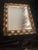 Vintage Checkered Wooden Frame Beveled Glass Mirror For Sale - Image 10 of 12