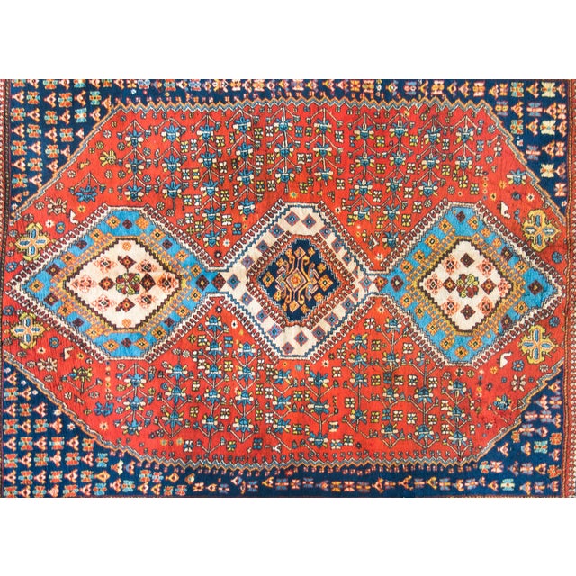 Textile Vintage Yallameh Rug For Sale - Image 7 of 14