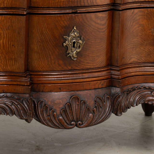 18th Century Danish Oak Rococo Chest of Four Drawers For Sale - Image 12 of 17