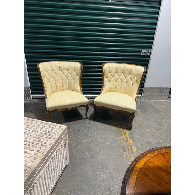 Pair of Antique Tufted Back Accent Chairs For Sale - Image 12 of 12