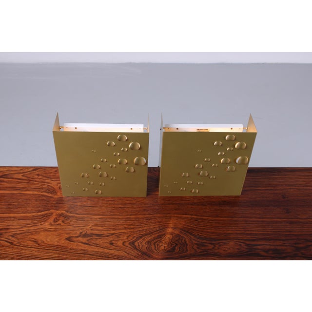 Star Rain C-1627-24 Gold Colored Wall Lamps by E. Jelles for Raak, 1960s, Set of 2 For Sale - Image 14 of 16