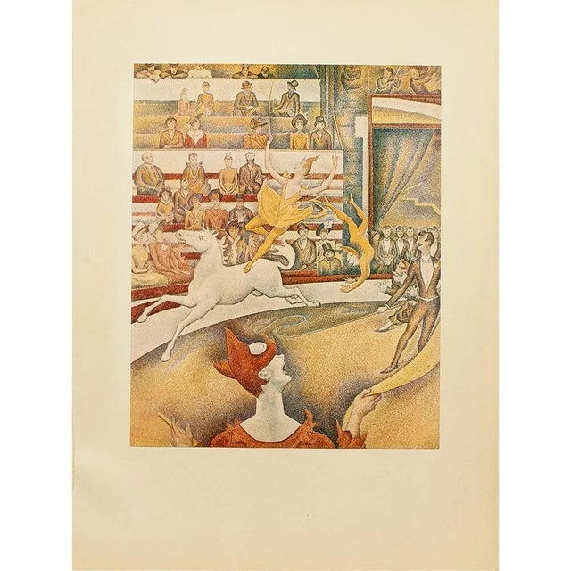 Paper 1955 After Georges Seurat "The Circus" Vintage Impressionist Print For Sale - Image 7 of 8