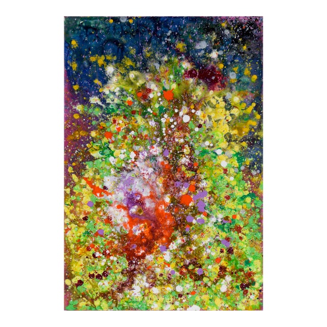 "Splash" - Abstract Expressionist Composition in Acrylic on Canvas by Charles David Francis For Sale