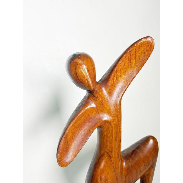 Wooden Sculpture of a Woman, France, 1960s For Sale - Image 11 of 12