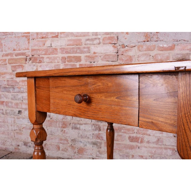 Biedermeier Side Table in Ash and Elm, Czech, 1810s For Sale - Image 6 of 14