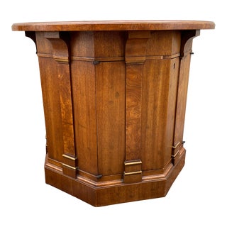 Mid Century Drexel Heritage Drum End Table For Sale