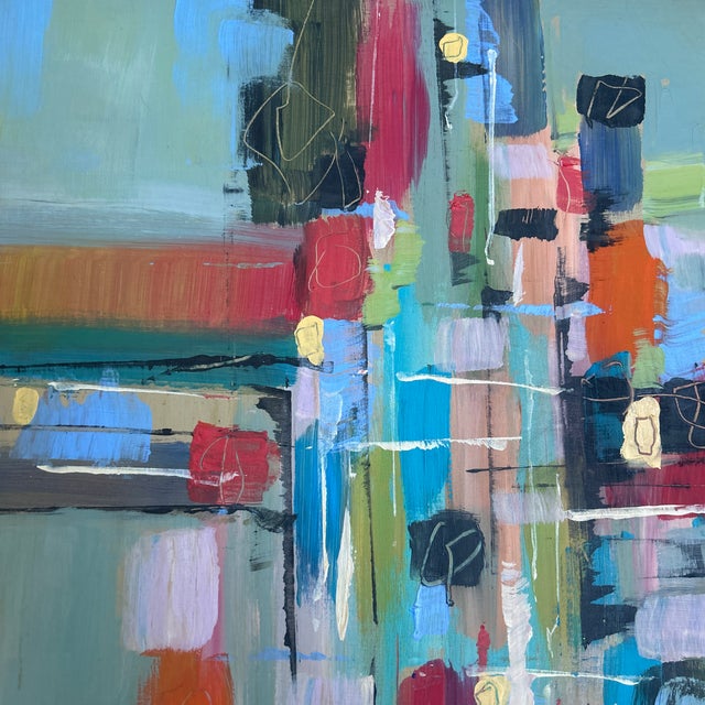 Contemporary original abstract painting by Stephen Heigh. Measures 16x20 or 18.25x22.25 framed. Check out my shop Robins...