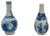 Blue and White Dollhouse Miniature Vases in Chinese Porcelain, 18th Century, Set of 2 For Sale