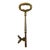 Vintage 12" Brass Skeleton Key For Sale