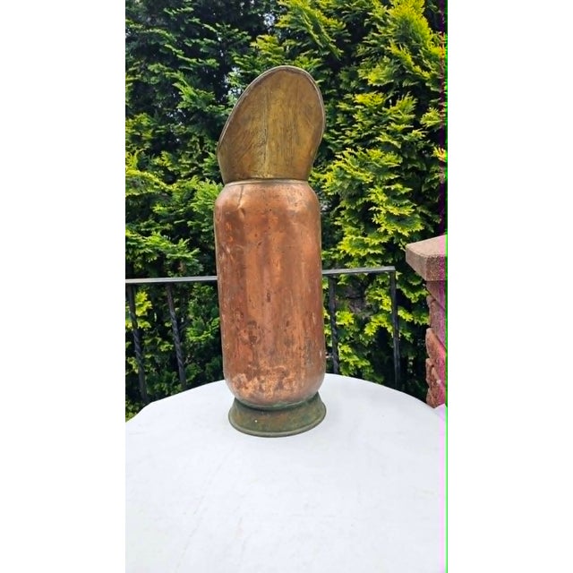 Brass and Copper Water Jug ​​for Umbrellas and Flowers, 1920s For Sale - Image 4 of 7