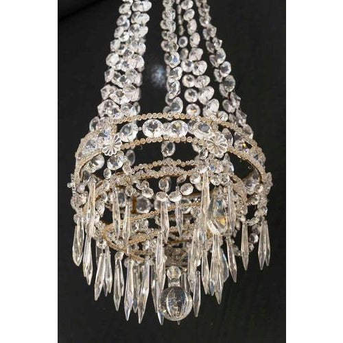 Napoleon III Chandelier with Crystal Pendants For Sale - Image 4 of 9