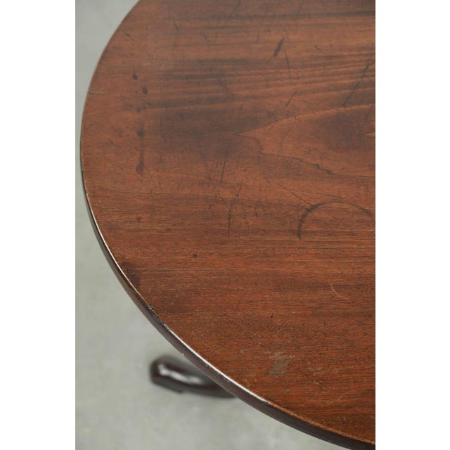 Round Antique English Tilt-Top Table/Side Table from the Early 19th Century with a Patina. For Sale - Image 9 of 15