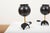 Metal Table Lamps with Black Cast Aluminum Base, Set of 2 For Sale - Image 7 of 13