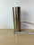 Vintage Mid-Century Modern Brushed Metal Cylinder Accent Uplight Lamp For Sale - Image 11 of 11
