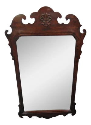 Thomasville Chippendale Shell Carved Mahogany Mirror