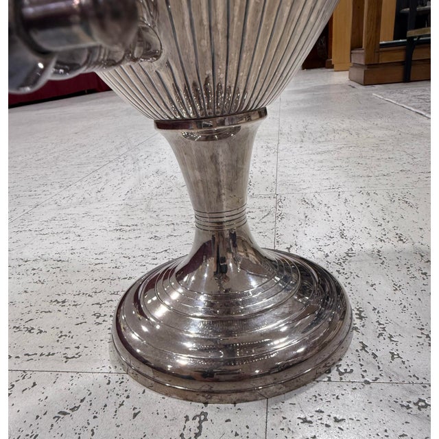 Victorian Rare Antique Victorian Figural Footed Urn Samovar Coffee Tea Server 21in For Sale - Image 3 of 12