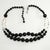 Abstract Vintage Jonne' Glass Bead Necklace Matte Black & Clear For Sale - Image 3 of 5