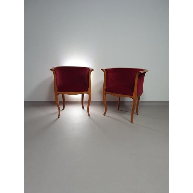 Wood Armchairs by Otilia Ceccotti, Set of 2 For Sale - Image 7 of 14