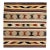 Vintage Navajo Saddle Blanket, Band Pattern, Native American Wall Art, 3x3 For Sale