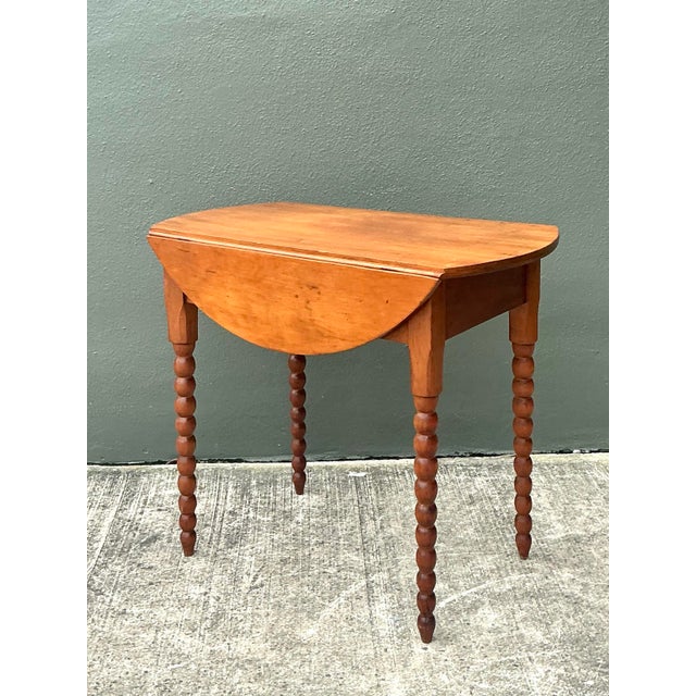 Wood Vintage Traditional Bobbin Side Table For Sale - Image 7 of 12