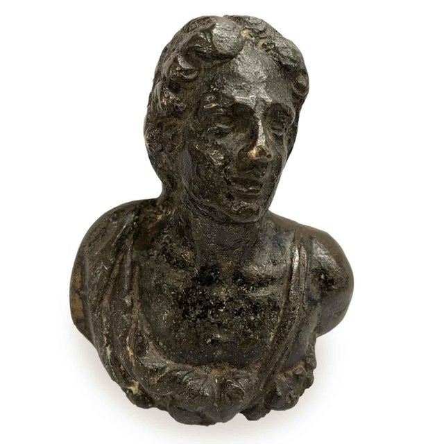 17th Century Italian Cast Iron Bust Drawer Handle For Sale - Image 6 of 6